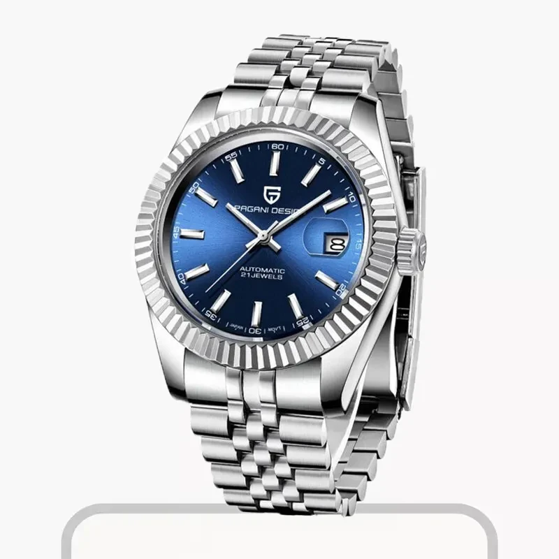 Pagani Design Datejust Blue Dial Men's Watch- PD-1645